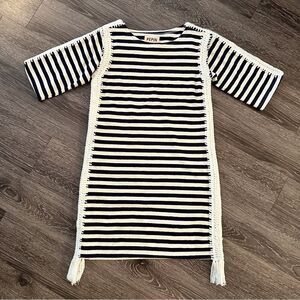 Pepin Nautical Stripe Fringe Detail Dress